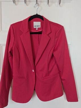 ICHI Women's Hot Pink Tailored Blazer